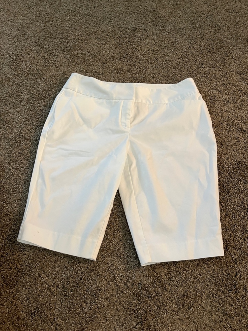 Worthington White Bermuda Shorts with Tailored Waist